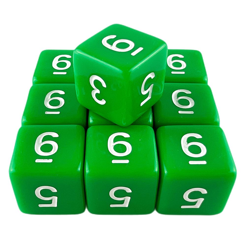 Многогранные кубики D6 16 мм Цифровые кубики Игровой набор 6-гранные 10 шт. для настольных игр