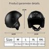 Винтажный мотоциклетный шлем Harley 555-Кофе Кожаная маска для лица Солнцезащитные очки Всесезонный Круизный мотоциклетный шлем три четверти