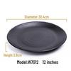 Melamine Black Imitation Porcelain Plate - Versatile Dish for Hot Pot, Barbecue, and Cold Dishes