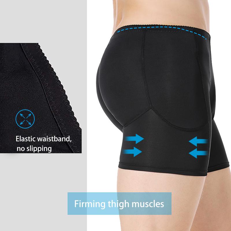 Мужские трусы-боксеры с мягкой подкладкой для бедер