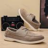 Men Flat Loafers 2025 Frosted Suede Flat Shoes Comfortable Non Slip Loafers Vintage Trendy Outdoor Business Casual Shoes