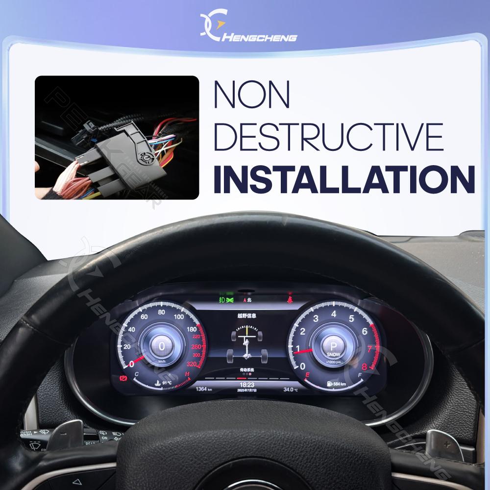 Оригинальная цифровая ЖК-панель приборов 12,3 дюйма для Jeep Grand Cherokee WK2 2014-2020, 3D-модель, комбинация приборов, кокпит, спидометр