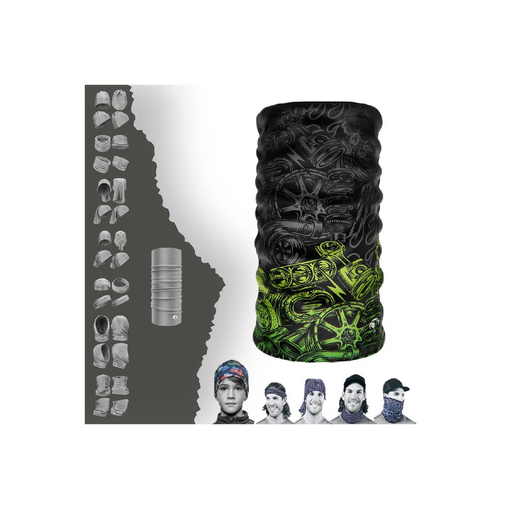 Унисекс Серый Череп Каратель Бесшовный Воротник-труба Бандана