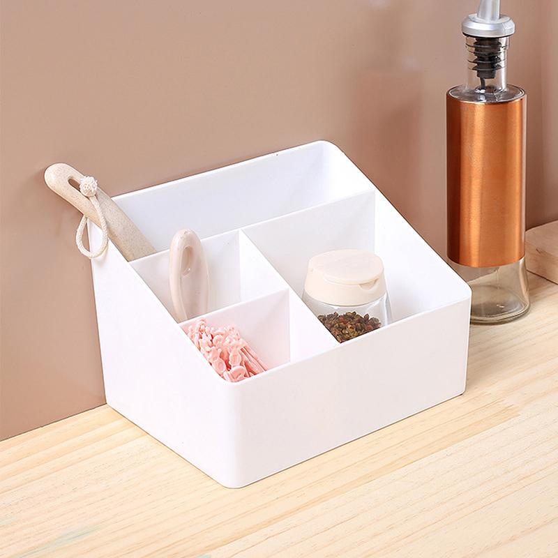 Простой маркер-кисть, цветной карандаш, настольный ящик для хранения канцелярских принадлежностей, многофункциональный держатель для хранения мелочей на три отделения