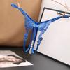 Low Waist Pearl Lace Underwear Pearl Mesh Lace Briefs Sweet Women's Thong  Female