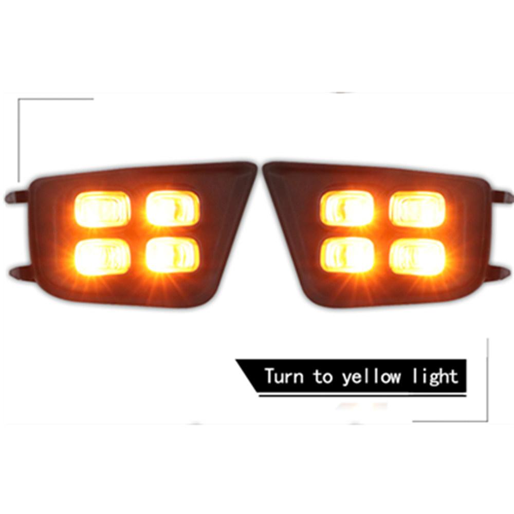 2 шт. ДХО светодиодные дневные ходовые противотуманные фары с указателем поворота для Toyota Tacoma