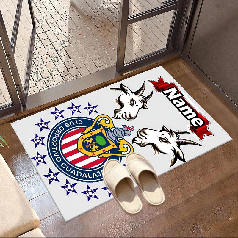 Custom Name Personalized Club Deportivo Guadalajara Print Carpet, Versatile Home Decor Rug, for Playroom, Apartment, Balcony, Entryway, Hallway Gift