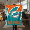 Miami Dolphins Print Flannel Blanket High Quality Warm Comfortable Cover for All Seasons Perfect for Gifts Home Decor