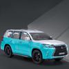 1/18 Lexus LX570 SUV Sport Toy Car Diecast Metal Model Miniature Pull Back Sound Light Doors Openable Collection Gift for Kids