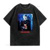 Hellraiser Pinhead T Shirt horror movie vintage Washed homme Stretched streetwear Soft Comfortable Unisex designer clothes