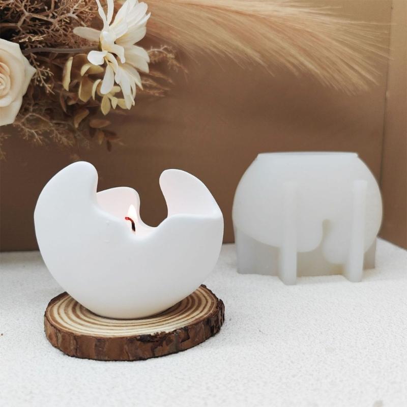 Eggshell Shape Silicone Candle Stand Mould For Epoxy Resin Candle Tealight Holder Decoration Candlestick Silicone Molds