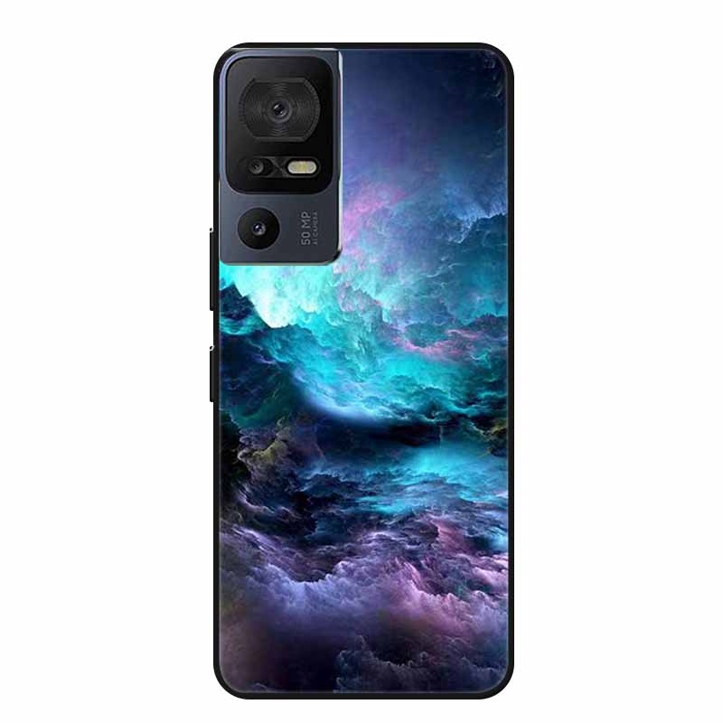 Чехол для телефона TCL 40 SE 40SE Coque Черный Силиконовый Мягкий Задний Чехол-Крышка Для TCL 40 SE Чехол Funda Для TCL40SE Capa 6.75" Оболочка