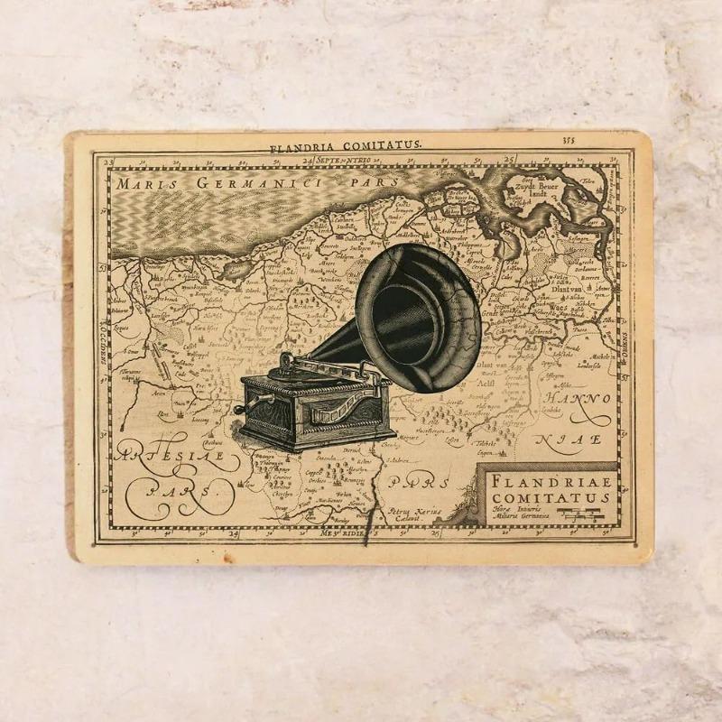 Vintage Gramophone Metal Sign, Unique Music Lover Gift 20x30cm