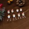 European and American Style Quirky Christmas Earrings - Long-Legged Santa Claus & Reindeer Cartoon Jewelry