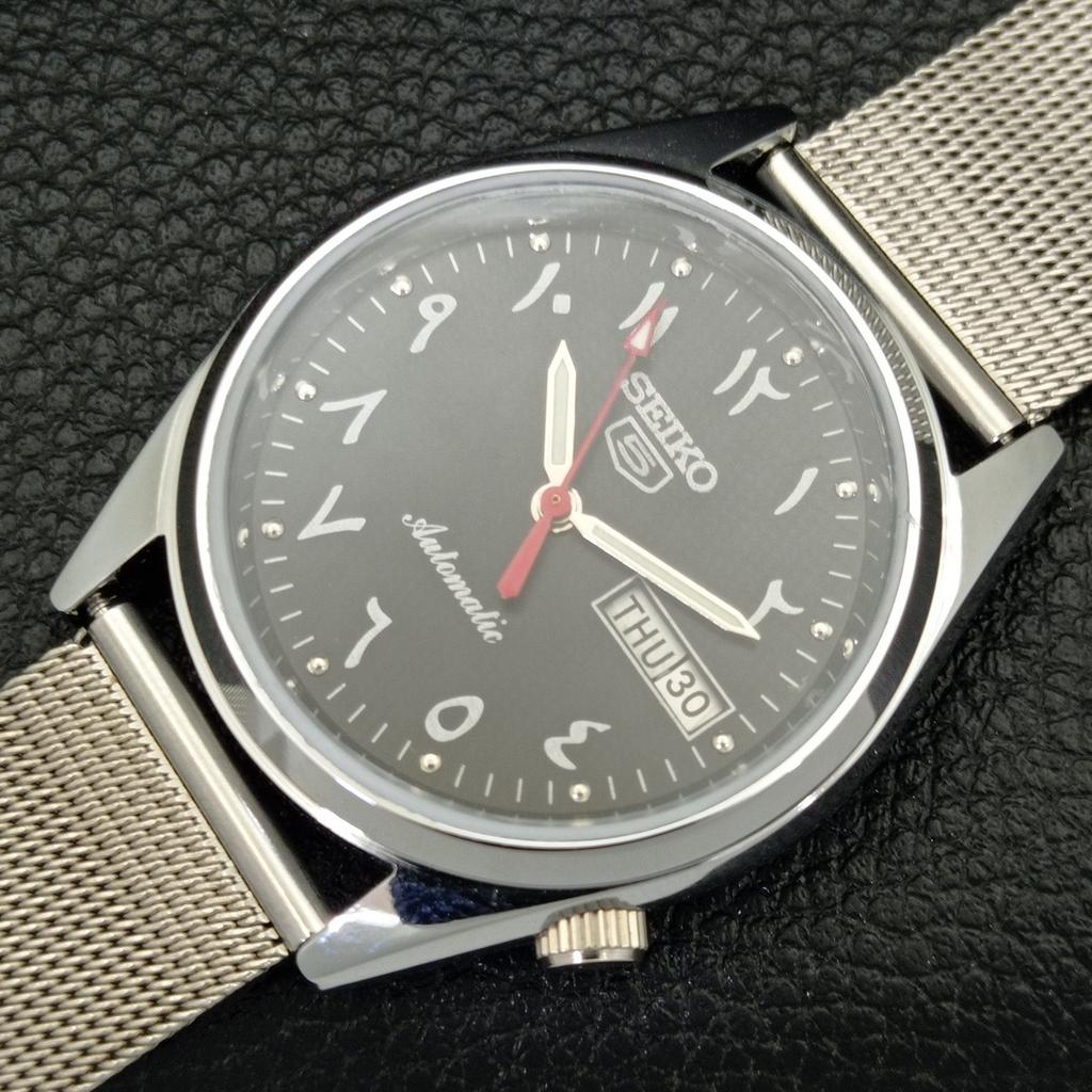 REFURBISHED VINTAGE SEIKO 5 AUTOMATIC 6309A JAPAN MENS ARABIC WATCH a226721-2
