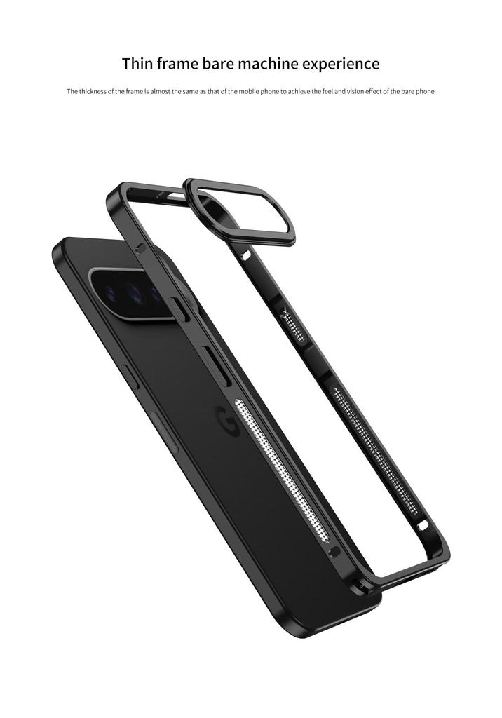 Металлический корпус с защитой от перегрева для Google Pixel 10 Pro XL с двухцветной застежкой