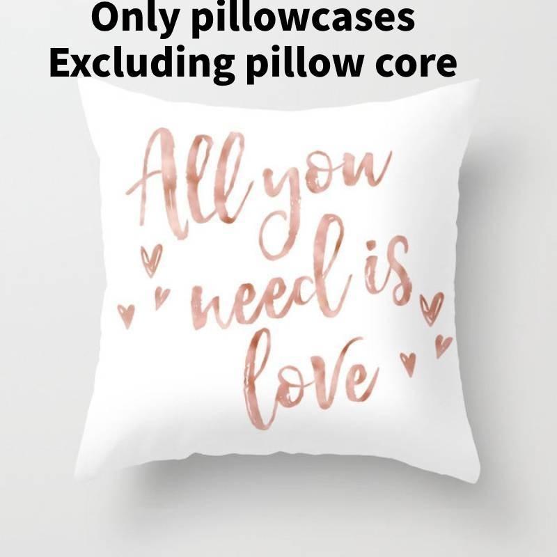 Современная минималистичная хлопковая мультяшная наволочка с буквенным принтом, мягкая плюшевая наволочка из ткани «персиковая кожа»