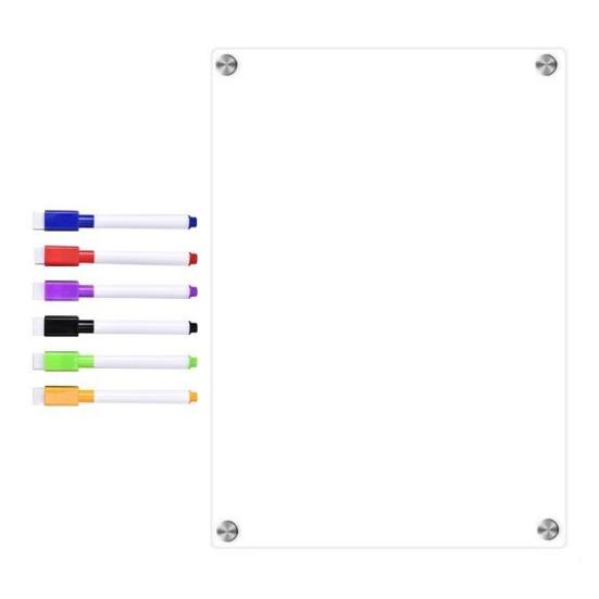 Yousheng Акриловая магнитная доска для заметок Сухостираемая записная книжка для холодильника с сильными магнитами Устойчивый к царапинам календарь для планирования для кухни офиса