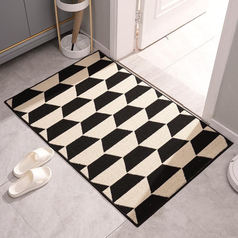 Inyahome Moroccan Indoor Door Mat Non-Slip Doormat for Entrance Dirt Resist Inside Door Rug Durable Entryway Floor Carpettio