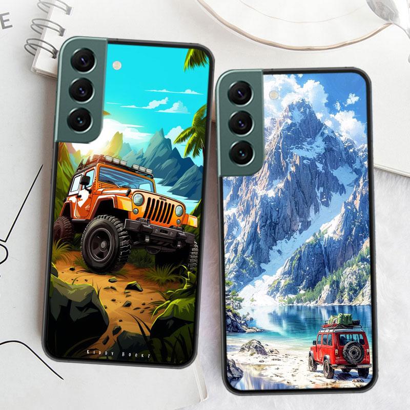 Off Road Vehicle Tourism Scenery Phone Case For Samsung Galaxy S22 S25 Ultra S21 S10 Plus S26 Edge S20 S23 S24 FE Cover Sili