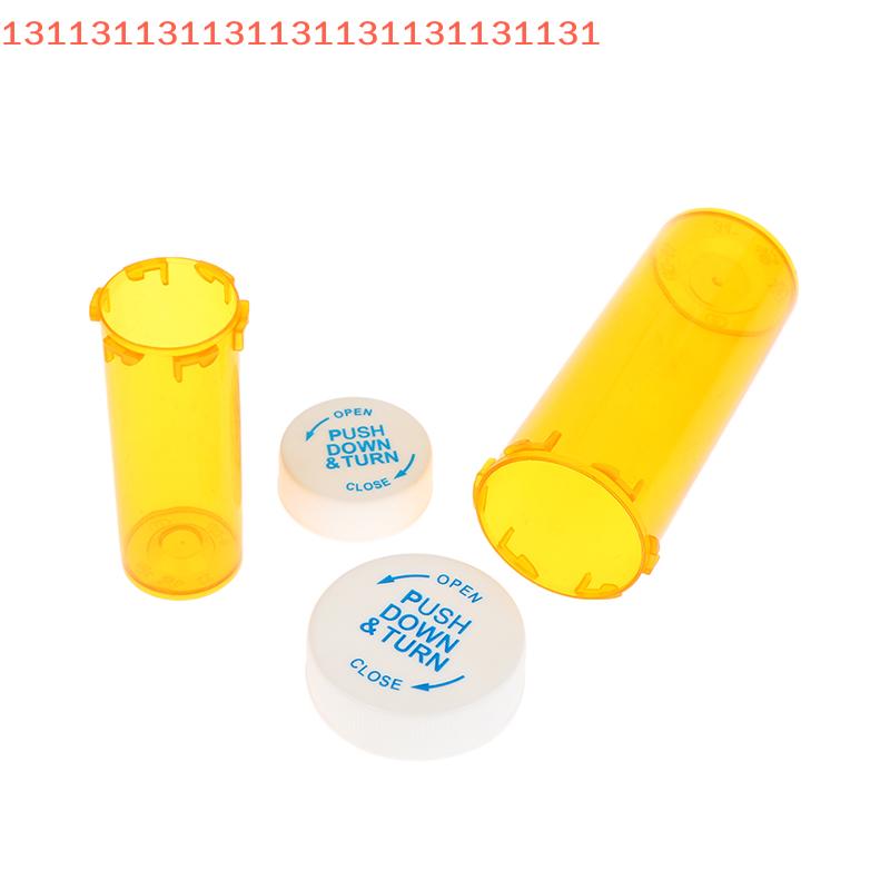 5Pcs Plastic Medicine Pill Bottles With Child Resistant Caps Medicine Containers Travel Pill Vials - 6/8/13/16/20/30/40/60 Dram