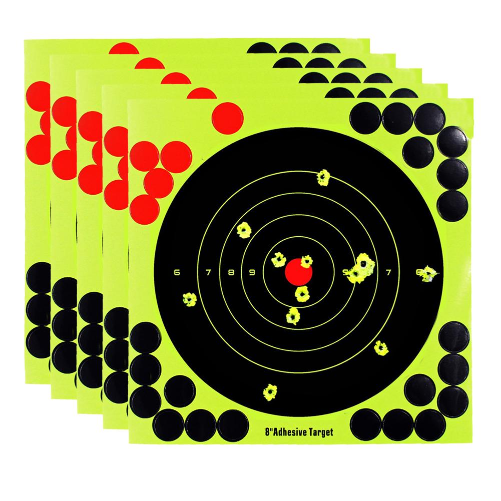 10-100 Pcs 8-inch Splatter Target Reactive Shooting Target Shoot Train Target Paper Stickers Hunting Shooting Training Papers