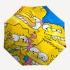 The Simpsons Family Collage Automatic Opening Folding Umbrella 8 Bone Iron Frame,Suitable for Fans,Travel,Daily Use,and Gift Giving010