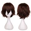 30cm Short Straight Cosplay Wig Anime Tilt Up Compatible Universal Omnipotent Heat Resistant Synthetic Hair Wigs + Wig Cap