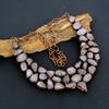 Rose Quartz Handmade Latest Design Jewelry Necklace, Copper Electroformed Gemstone Necklace, Gift For Mother