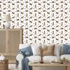 Dogs Wallpaper White, Light Gray and Gold for Living Room and Bedroom 50x1000