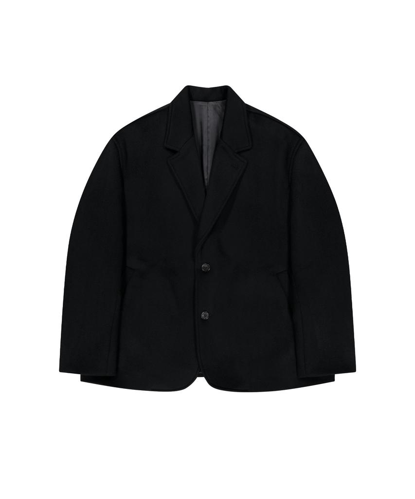 Endoor Warm Wool Blazer Jacket (Black)