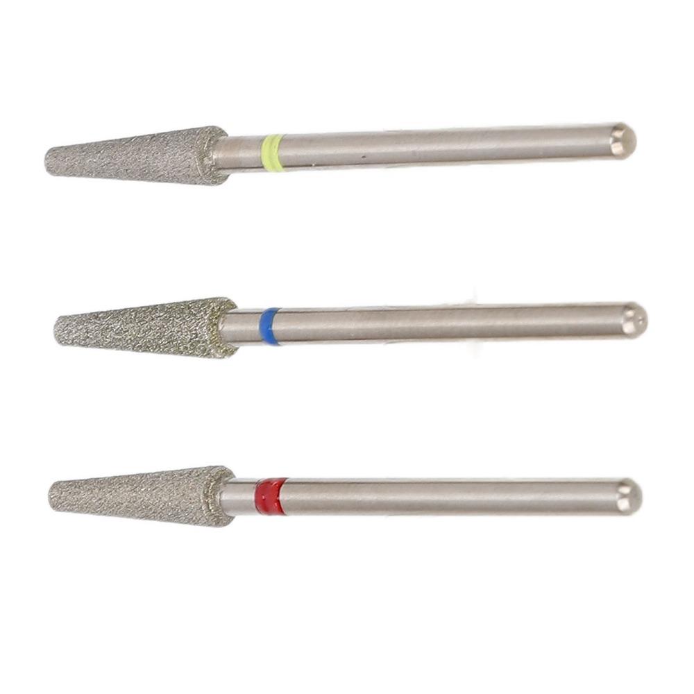 3pcs Replaceable Head Nail Grinding Head Front Replaceable Cuticle Drill Bit Nail Polishing