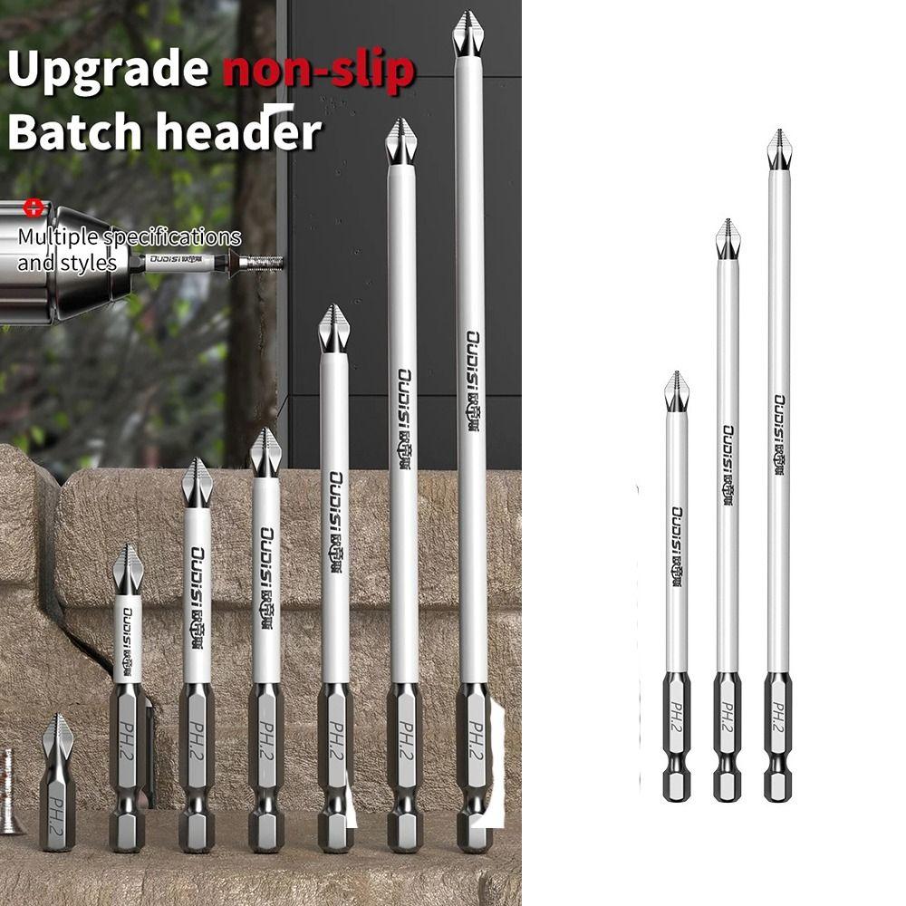 1/7pcs High Hardness Batch Head Anti Non-slip PH2 Screwdriver Bits Cross Bit  Power Hand Tools