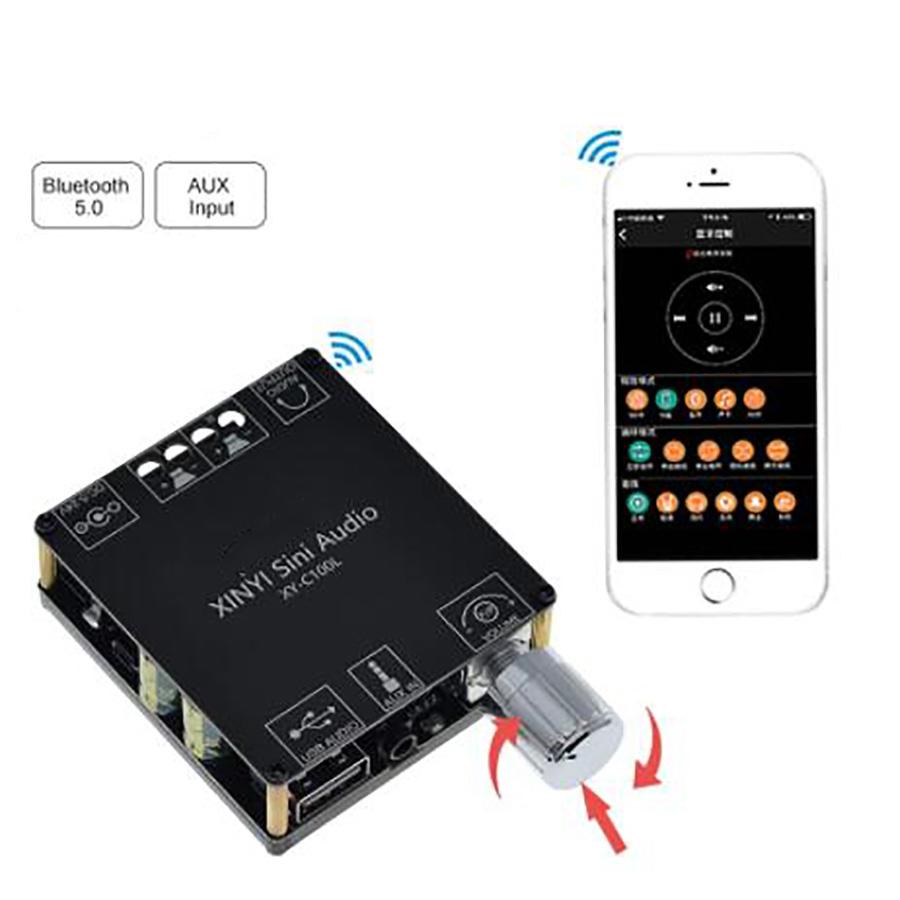 HiFi Bluetooth 5.0 Power Digital Amplifier Board 100W*2 Stereo Audio Amp Module