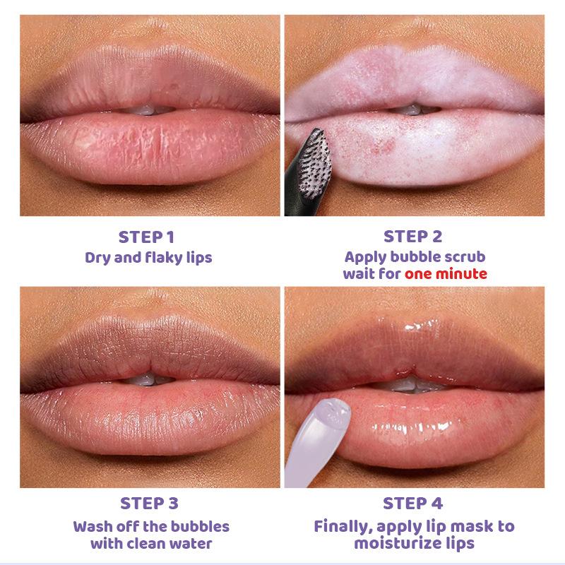 Набор для ухода за губами Crystal Plump Lips Deep Питательная и увлажняющая маска для губ Clean Bubble Lip Lotion Теплая меняющаяся зеркальная вода Light Sexy Lipstick