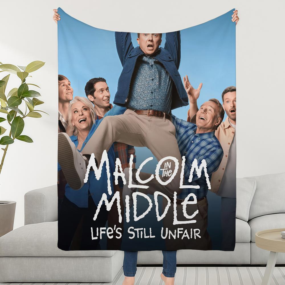 Плед-покрывало M-Malcolms In The Middle Жизнь Все Еще Несправедлива Супер Уютный Плюшевый Для Гостиной Дивана Дивана Детские Подарки на День Рождения