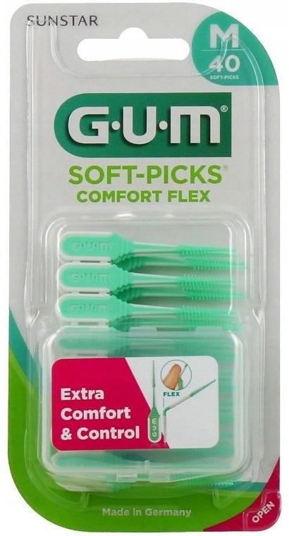 Gumowe wykałaczki międzyzębowe GUM Soft-Picks Comfort Flex elastyczne 40szt