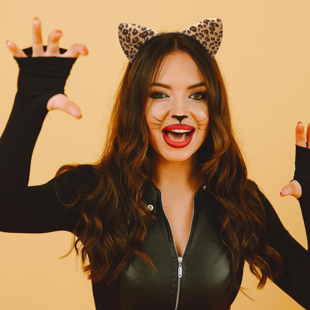 Повязка на голову с ушками леопарда, уши животных для костюмированного косплея или украшения вечеринки, уши для женщин