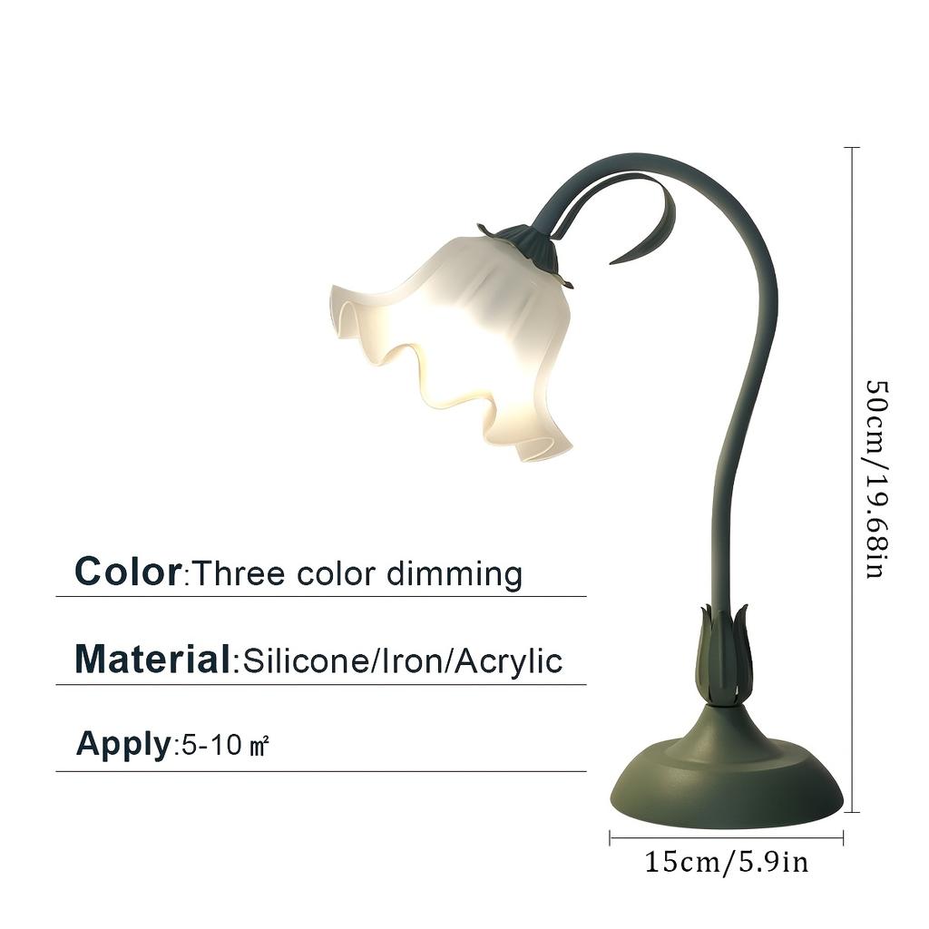 Лампа в современном стиле, акриловый абажур, лампа-цветок, регулируемая гусиная шея своими руками, подходит для рабочего стола, спальни, прикроватной тумбочки, гостиной, столовой