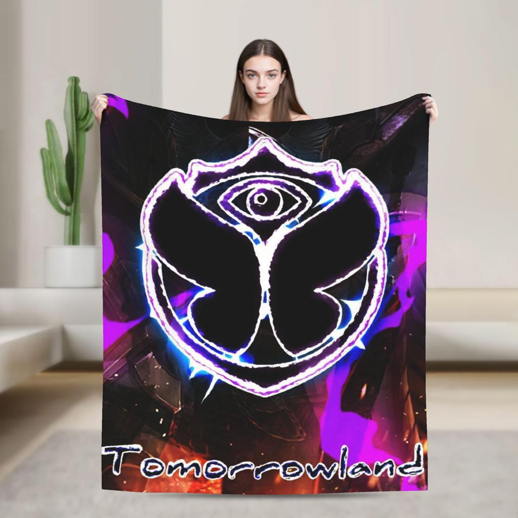 Tomorrowlands Music Festival Flannel Blankets Warm Throw Blanket for Living Room Decorative Fashion Bedspread Sofa Bed Cover