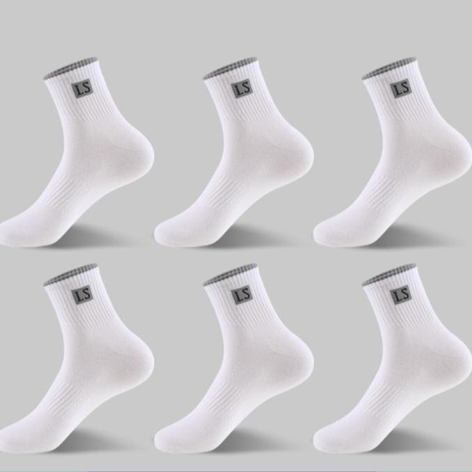 5/10 пар высококачественных мужских носков из хлопка, дышащие, впитывающие пот, средние трубчатые носки, дезодорирующие, деловые, мужские спортивные носки