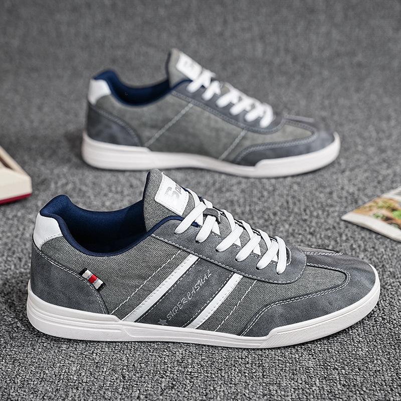 Men's shoes autumn breathable Hong Kong style canvas shoes niche with student leisure sports board shoes large size 48 shoes