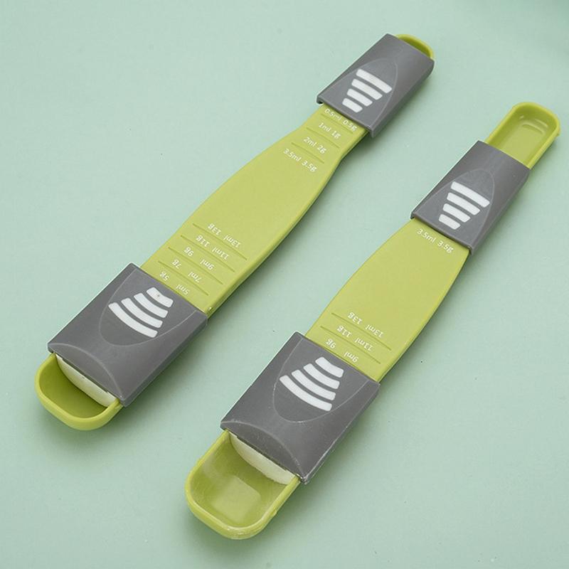 Регулируемые кухонные весы, мерная чашка, двойной конец, восемь киосков, мерная ложка для соли, супа, кофе, чая, порошка, кухонные гаджеты