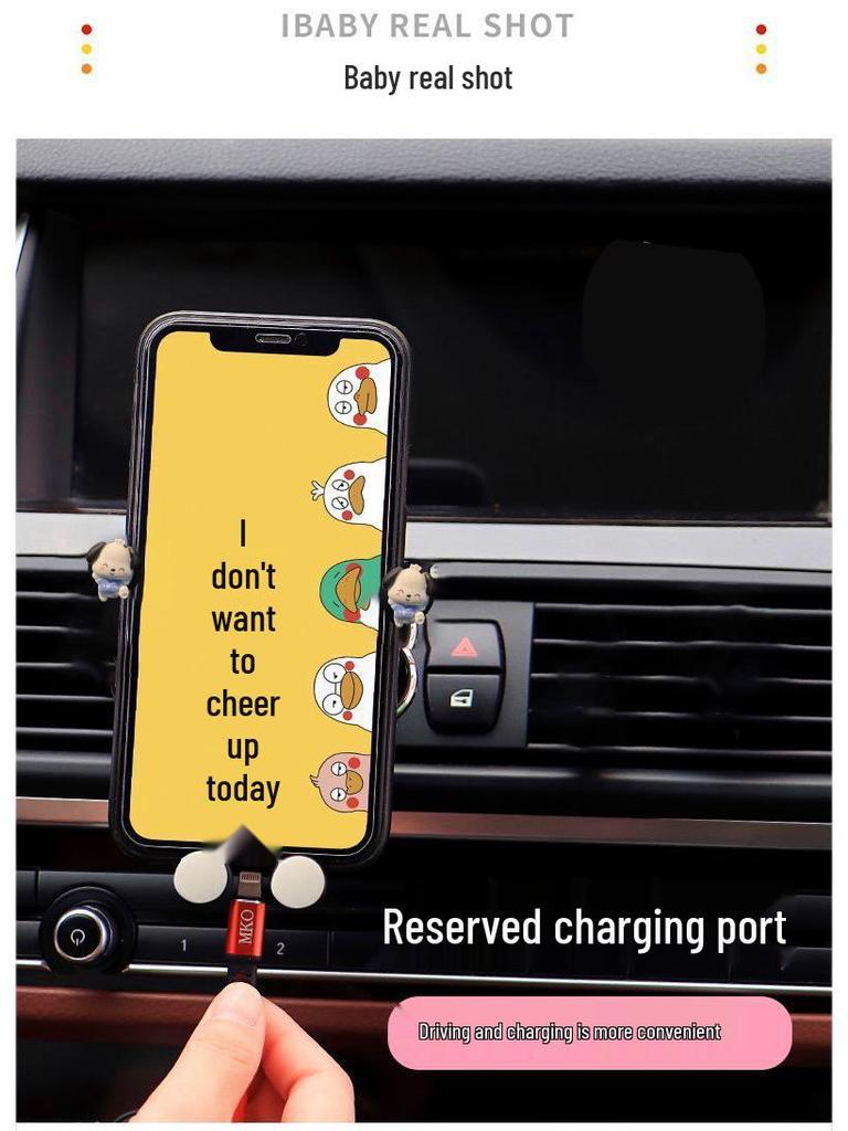 Милый держатель для телефона на вентиляционное отверстие автомобиля в виде девочки-утки