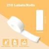 Label Maker Tape for Mini Label Printer, 1 Roll (210Pcs In Total) Thermal Sticker Labels Waterproof Anti-Oil Paper White 15 * 30mm (0.59 X 1.18 Inch)