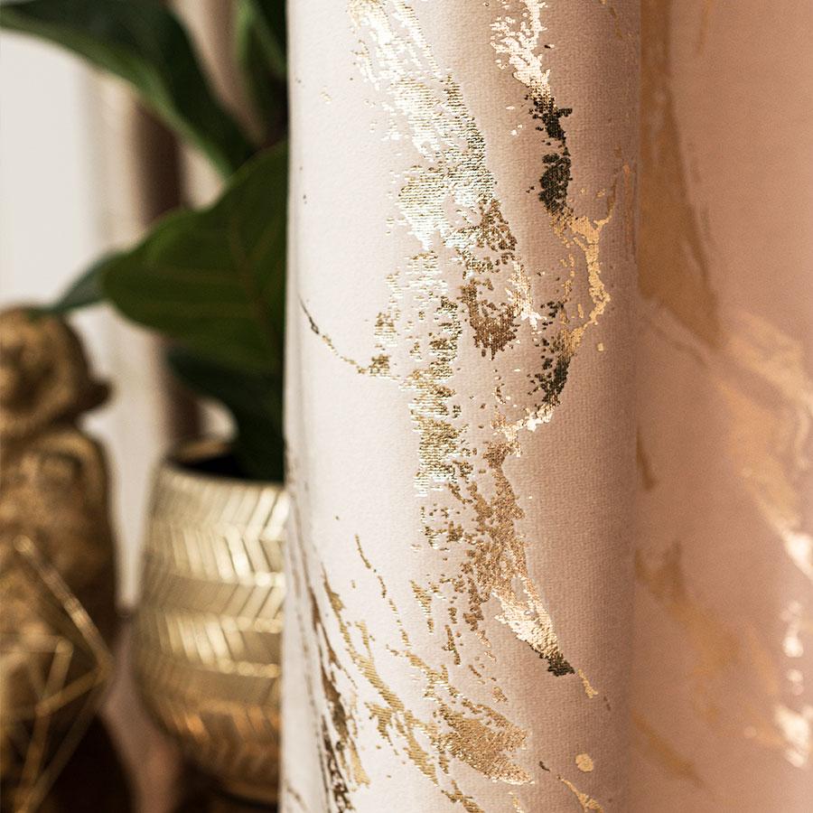 Marma - Ready-made curtain with eyelets - 140x250cm - Light with print