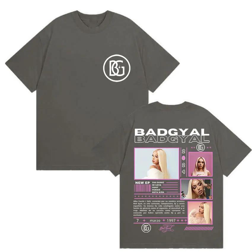 Rapper Bad Gyal Album Tour 2026 Graphic T-Shirt Men Women Aesthetic Vintage Short Sleeve T Shirt Pure Cotton T-shirts Streetwear