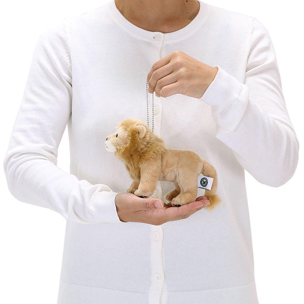 COLORATA Lion Plush Mascot Wild Animal with Cute Animal Keychain Doll Gift Christmas Present (Realistic Chain) (Twice Tested) /