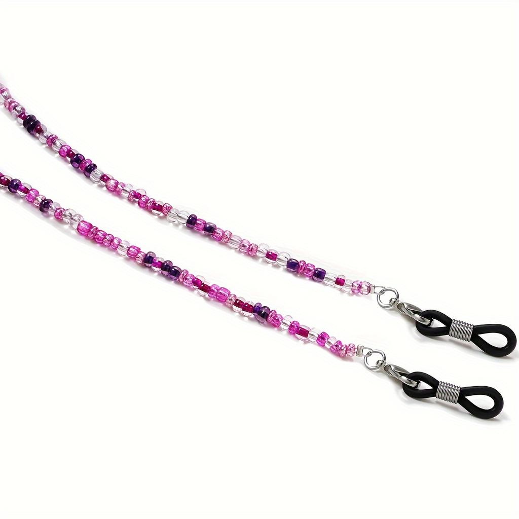 Разноцветная цепочка для очков с бусинами, шикарный модный аксессуар для очков, модный и универсальный ремешок для очков, фиксатор для очков и удобный держатель для маски