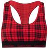 Современный притягательный клетчатый легкий спортивный бюстгальтер-бралетт женское нижнее белье красный QF7771AD